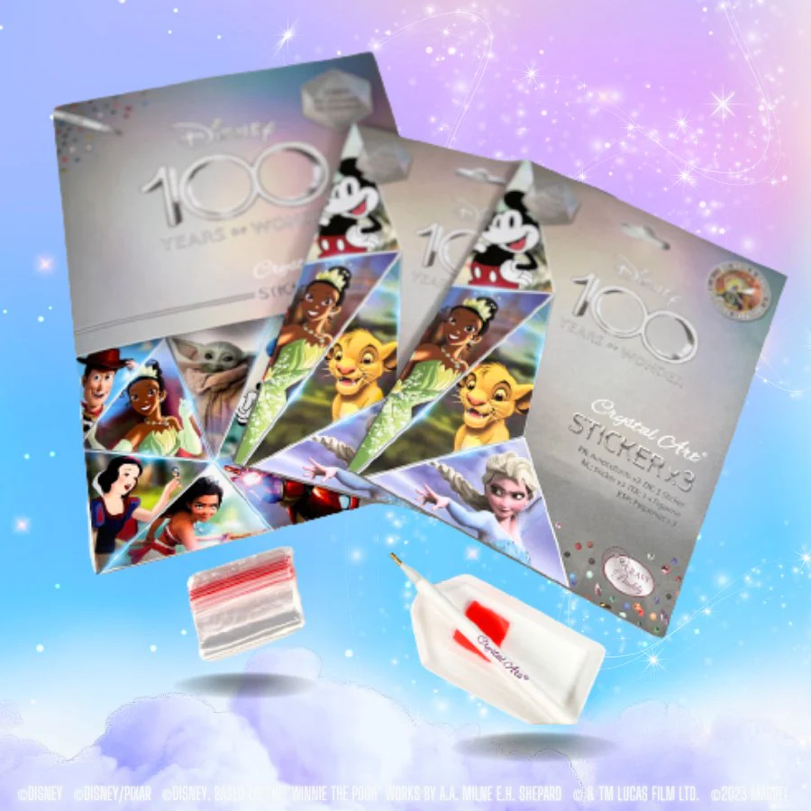 Disney D100 Crystal Art Sticker Album Starter Pack - Disney Character Sticker Album