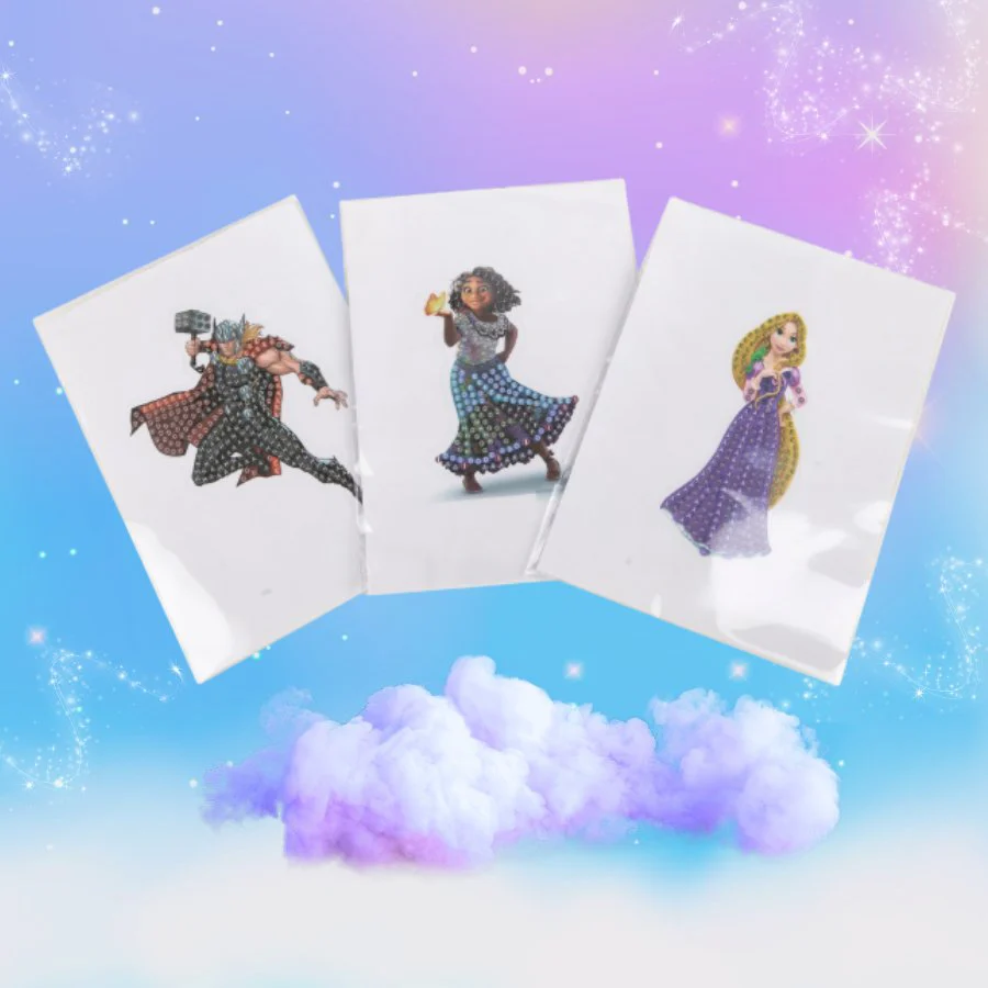 Disney D100 Crystal Art Sticker Pack - 3 Stickers per Pack - Blind Bag Selection