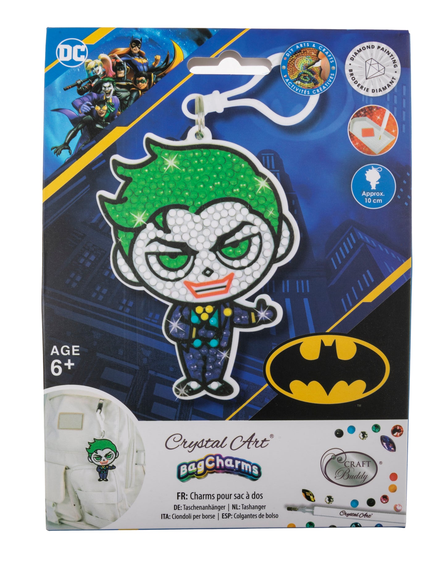 Joker Crystal Art Bag Charm