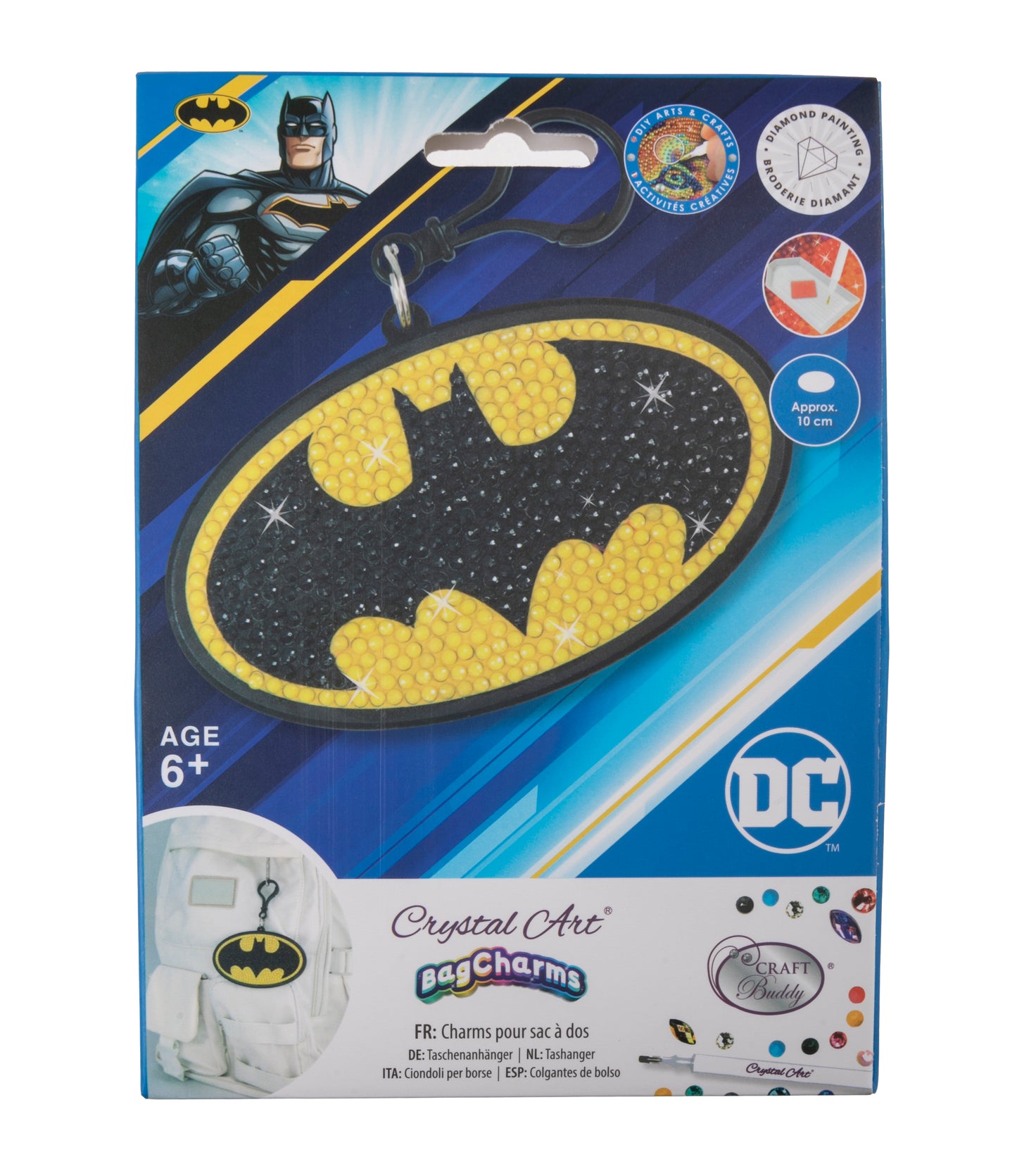 Batman Crystal Art Bag Charm