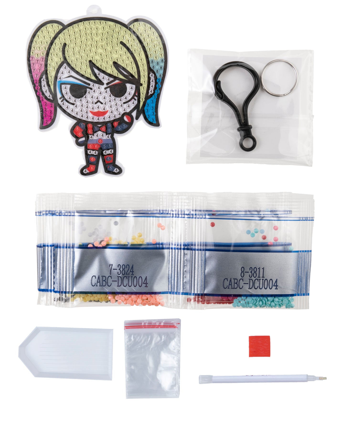 Harley Quinn Crystal Art Bag Charm