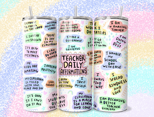 Teacher Affirmations Tumbler