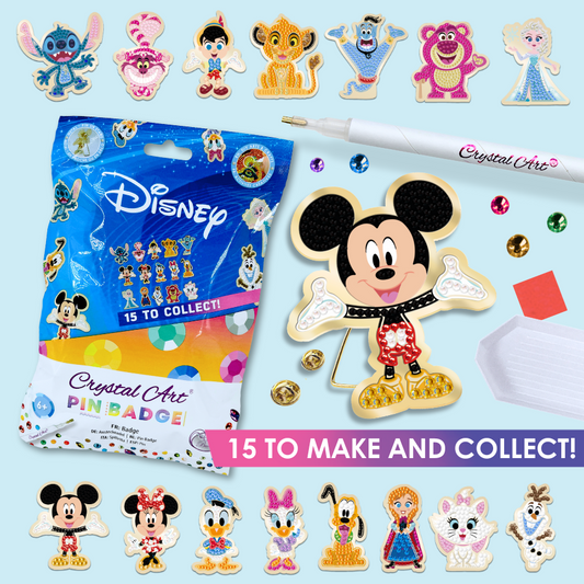 Disney Crystal Art Pin Badges